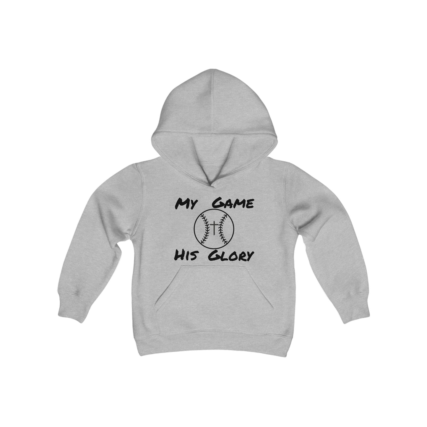 My Game His Glory Baseball Youth Hoodie
