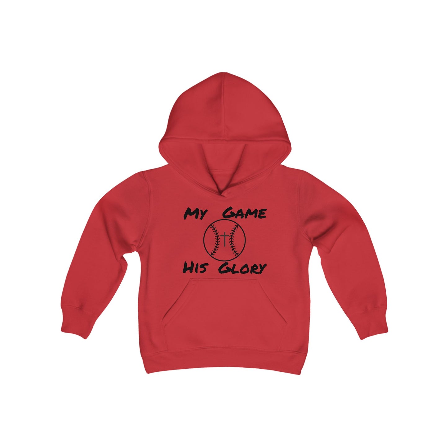 My Game His Glory Baseball Youth Hoodie