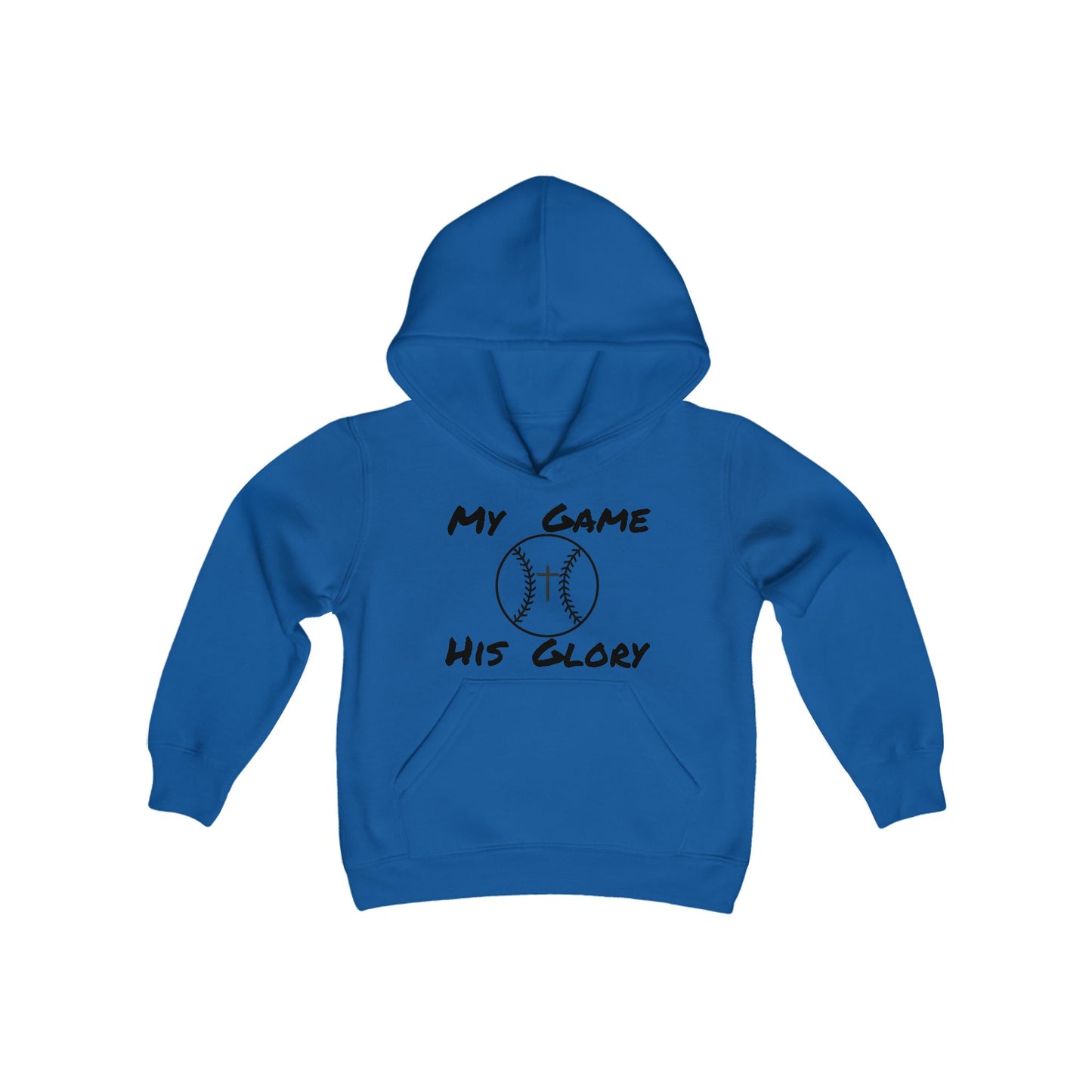 My Game His Glory Baseball Youth Hoodie