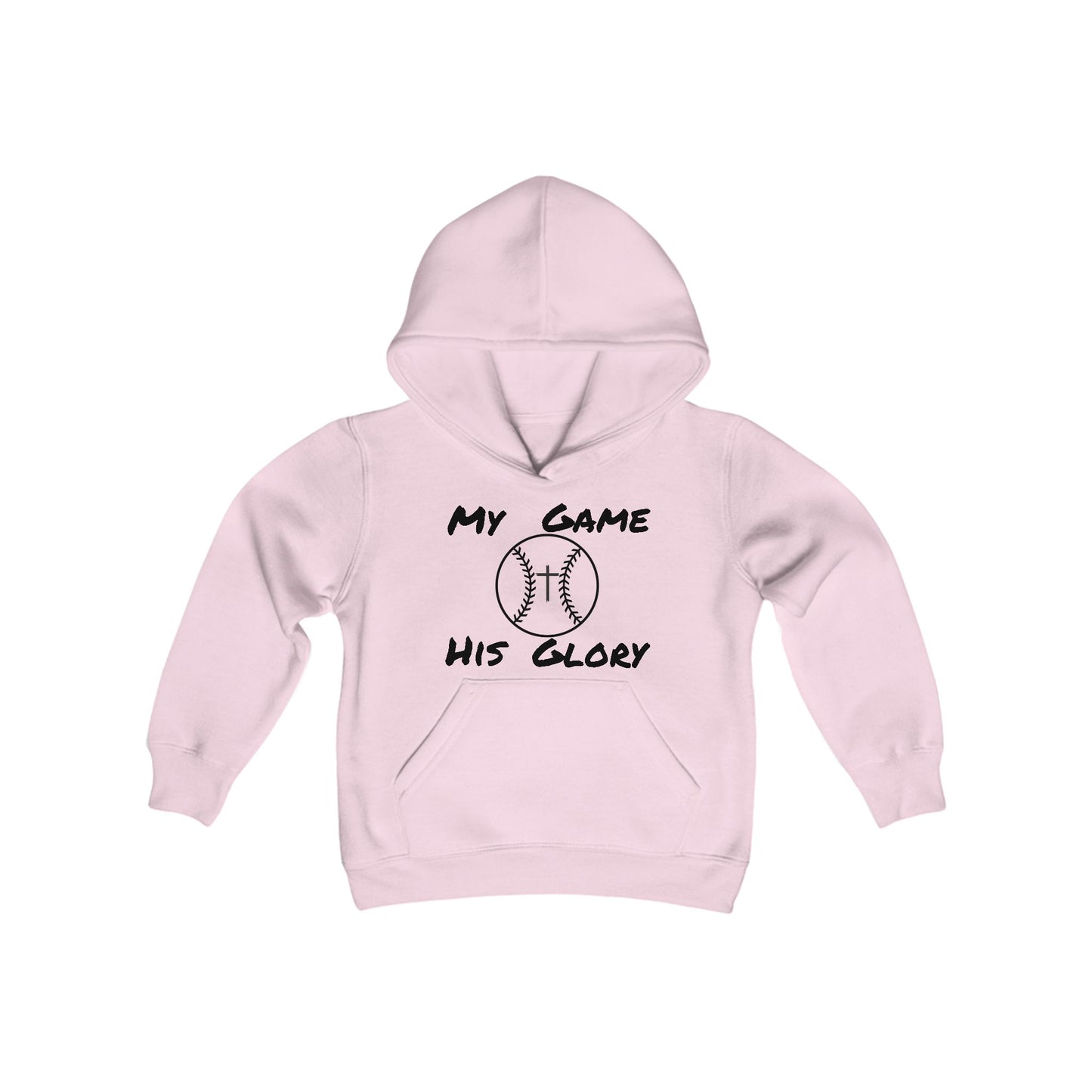 My Game His Glory Baseball Youth Hoodie