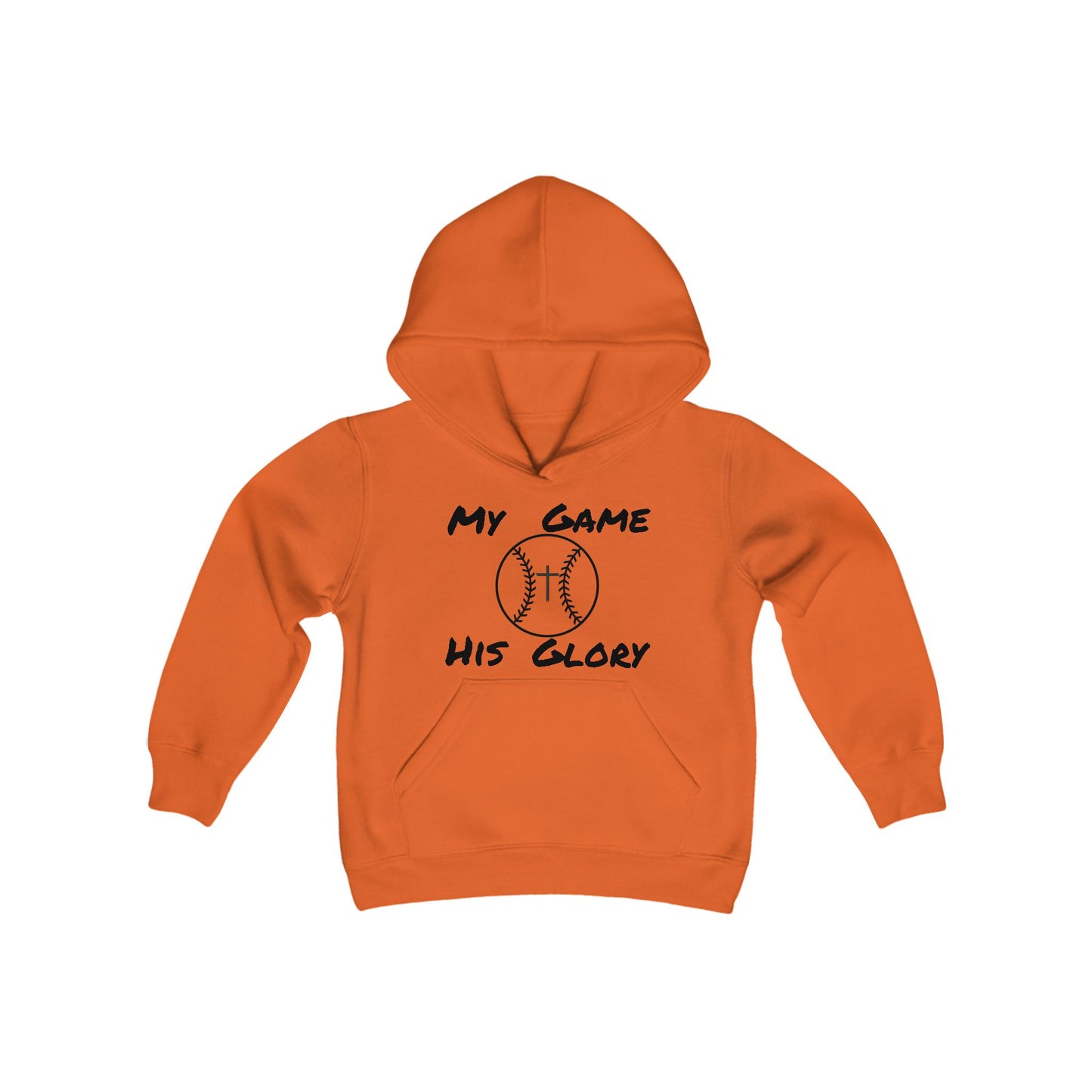 My Game His Glory Baseball Youth Hoodie