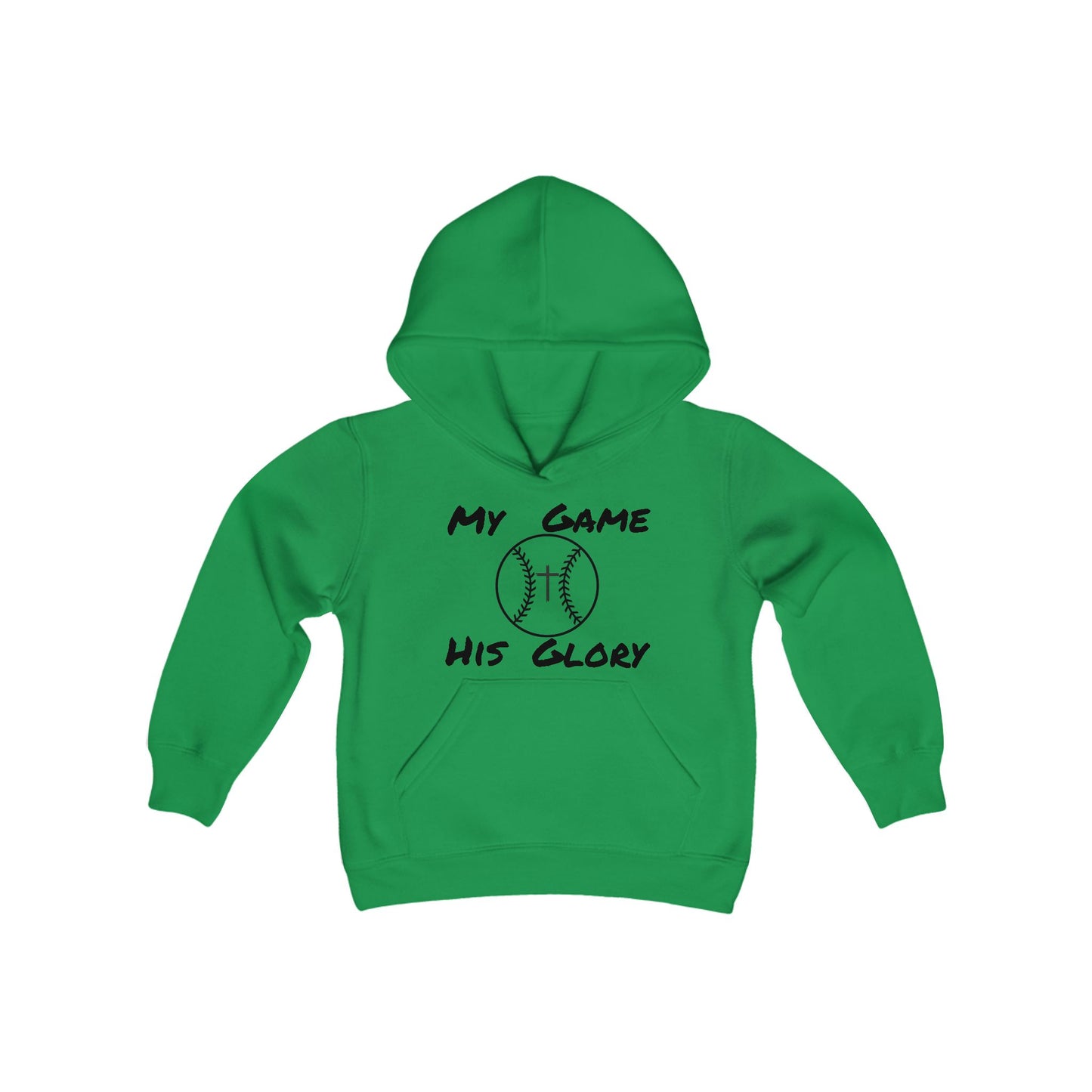 My Game His Glory Baseball Youth Hoodie