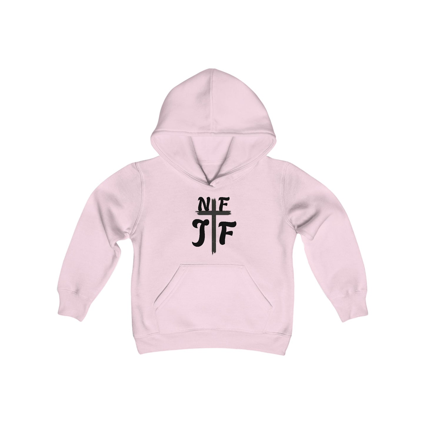 No Fear Just Faith square Youth Hoodie