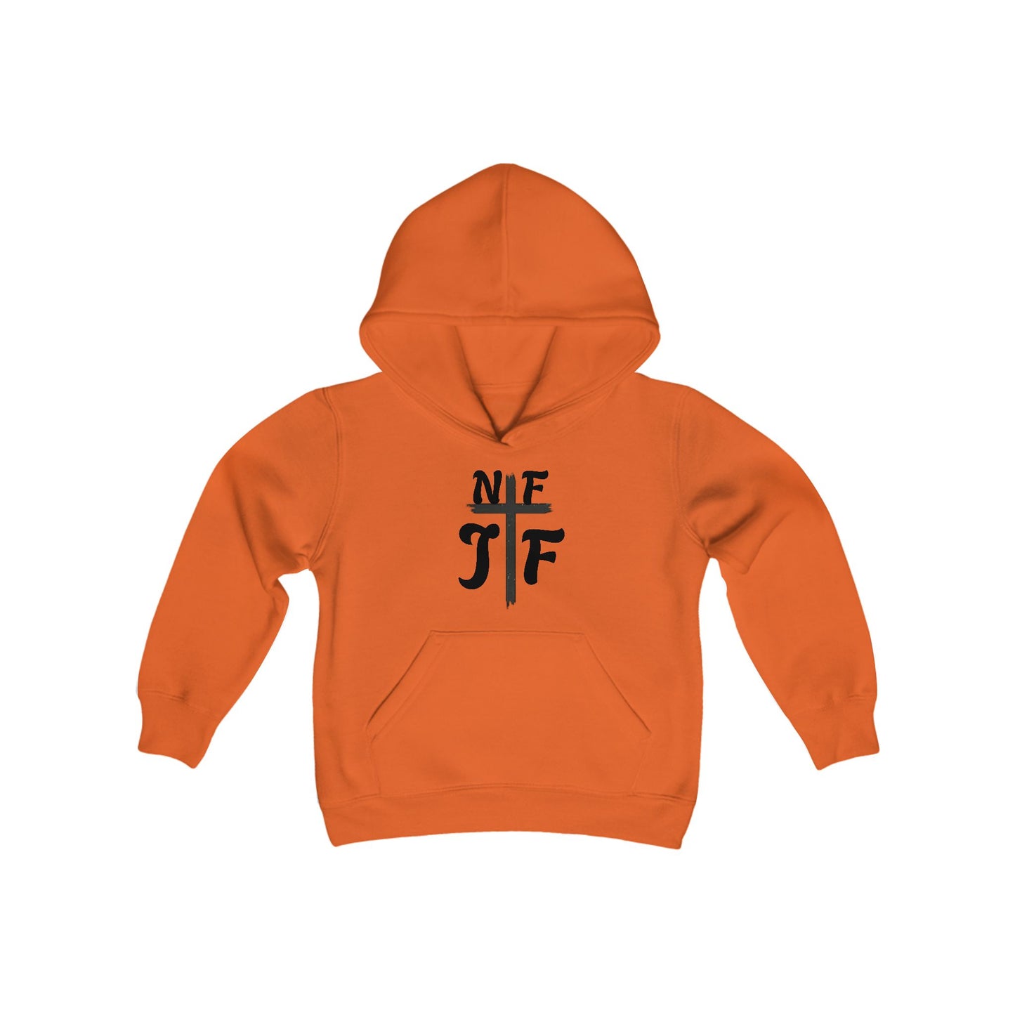 No Fear Just Faith square Youth Hoodie